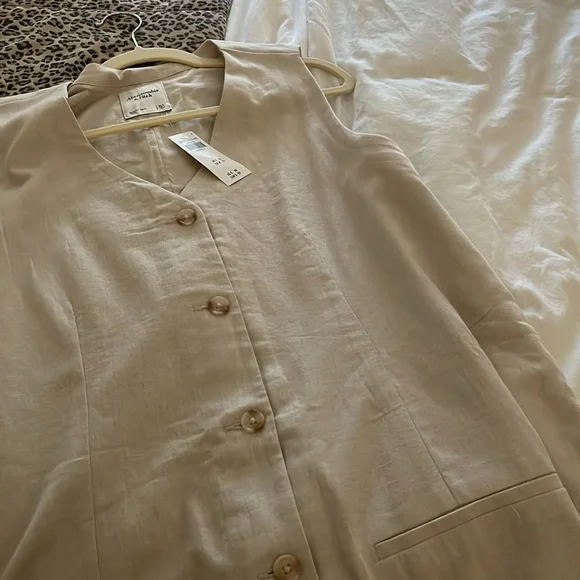 A&F Mara Linen Blend Vest Mini Dress - Picture 8 of 9